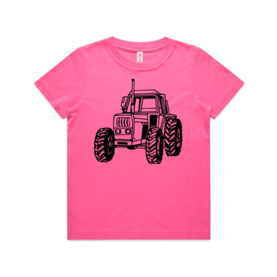 Hot Pink Tractor T-shirt  Thumbnail